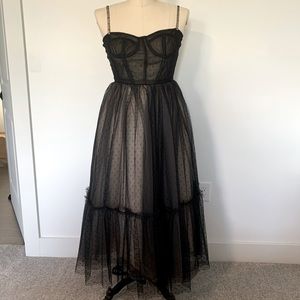 Black tulle dress